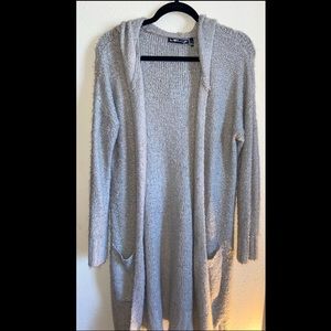 Gray women’s long cardigan